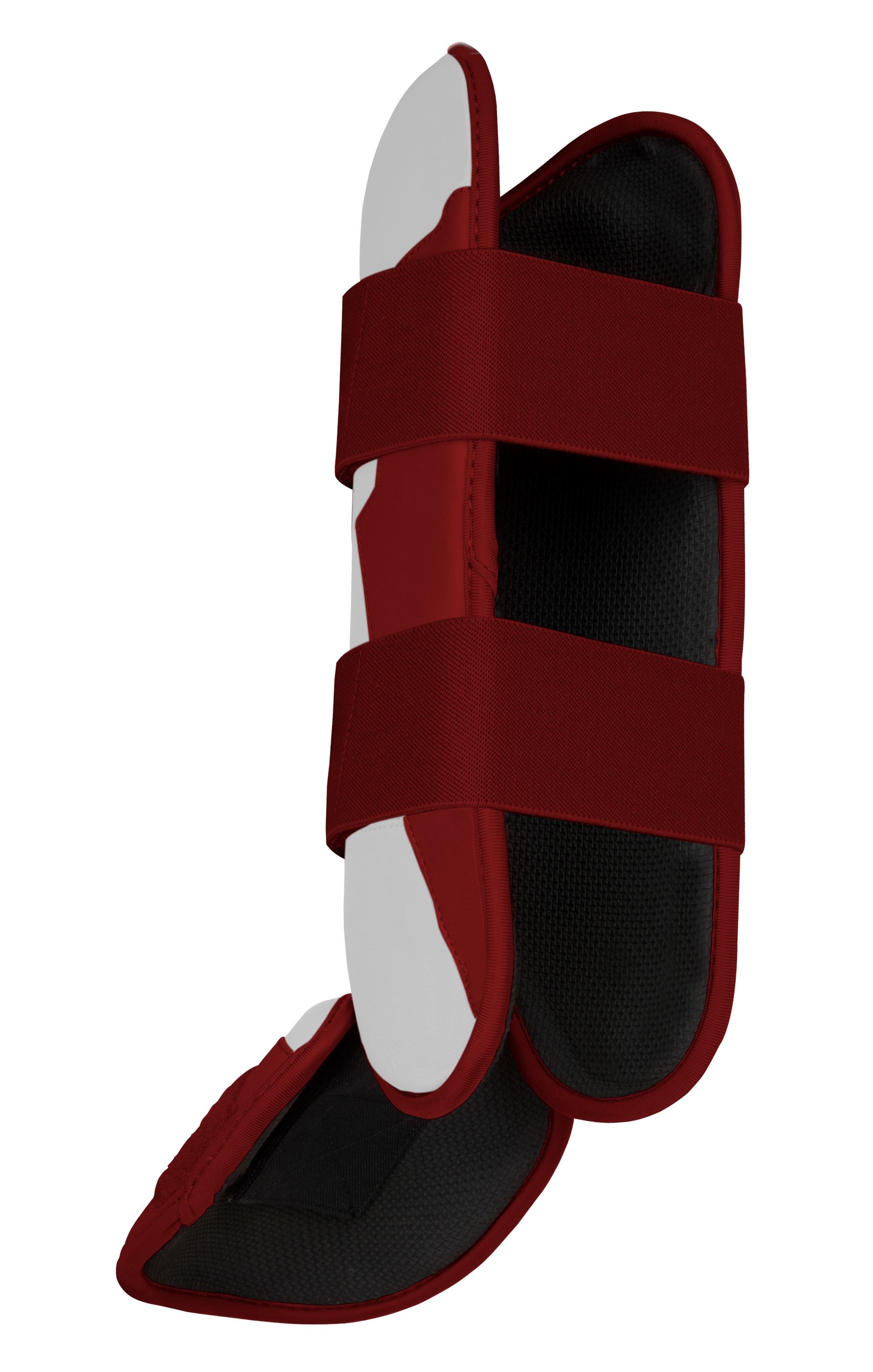 BRUCE BOLT Maroon Baseball Leg Guard with Sharkskin Grip