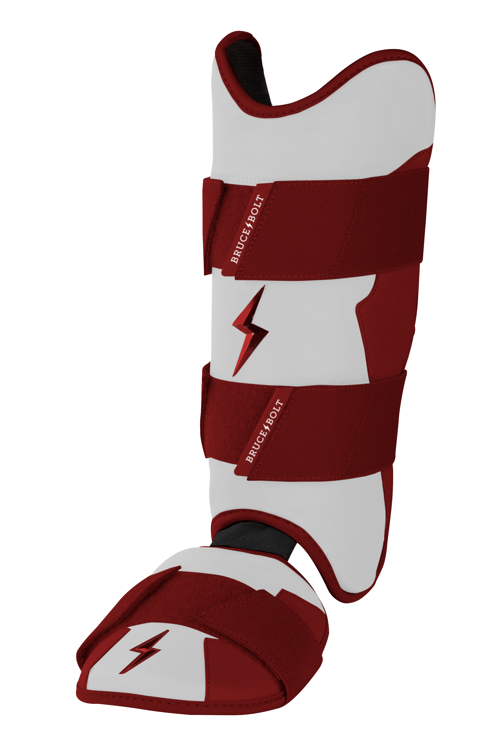 BRUCE BOLT Maroon Baseball Leg Guard with Sharkskin Grip