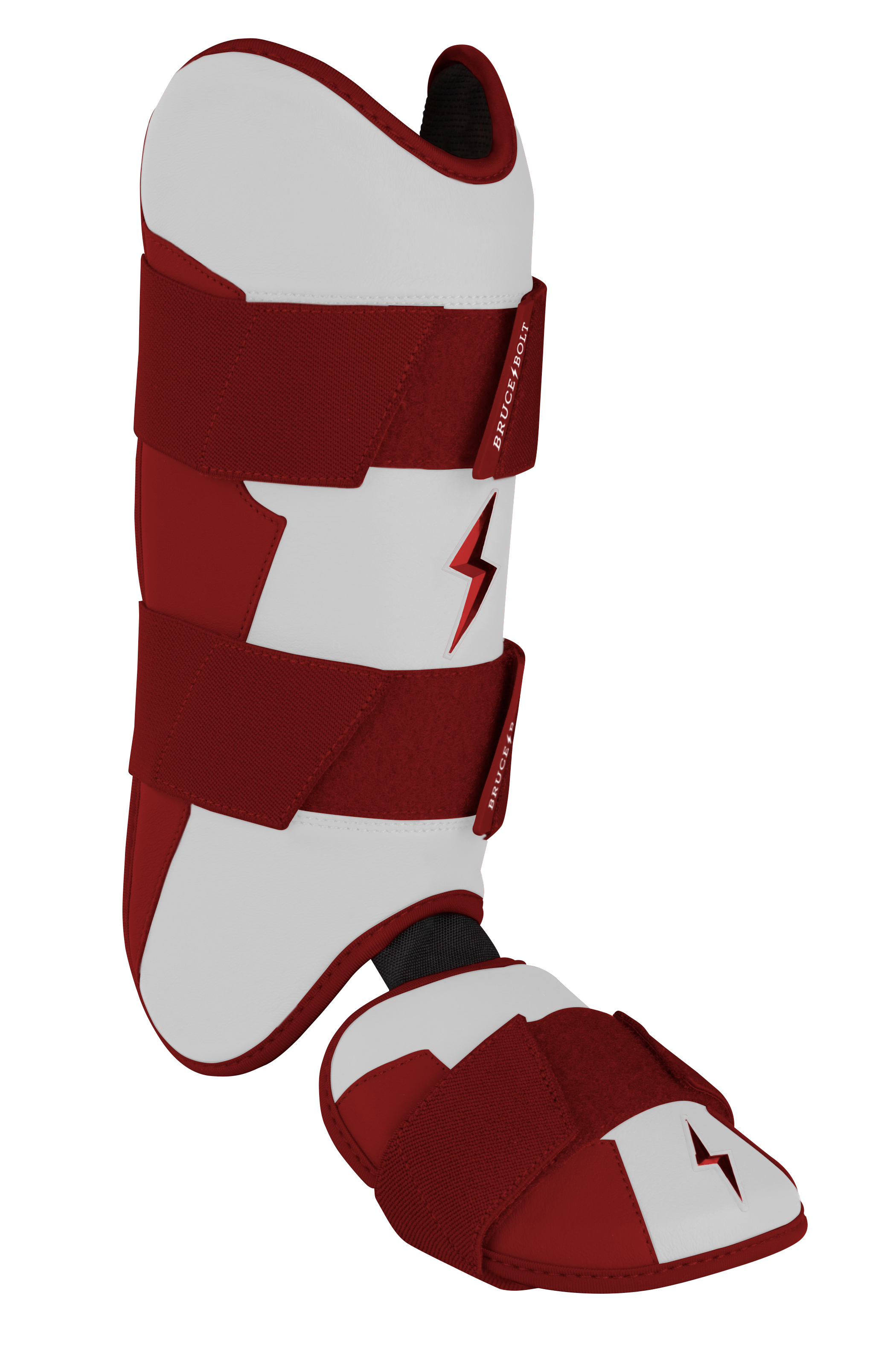 BRUCE BOLT Maroon Baseball Leg Guard with Sharkskin Grip