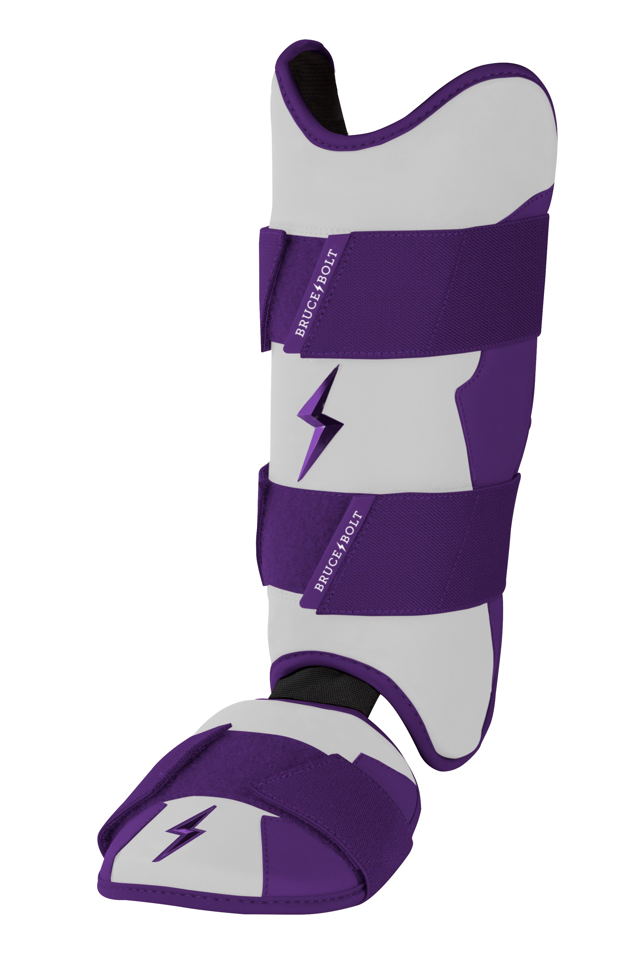 Bruce Bolt Premium Pro Baseball Leg Guard - Purple Sharkskin Protection