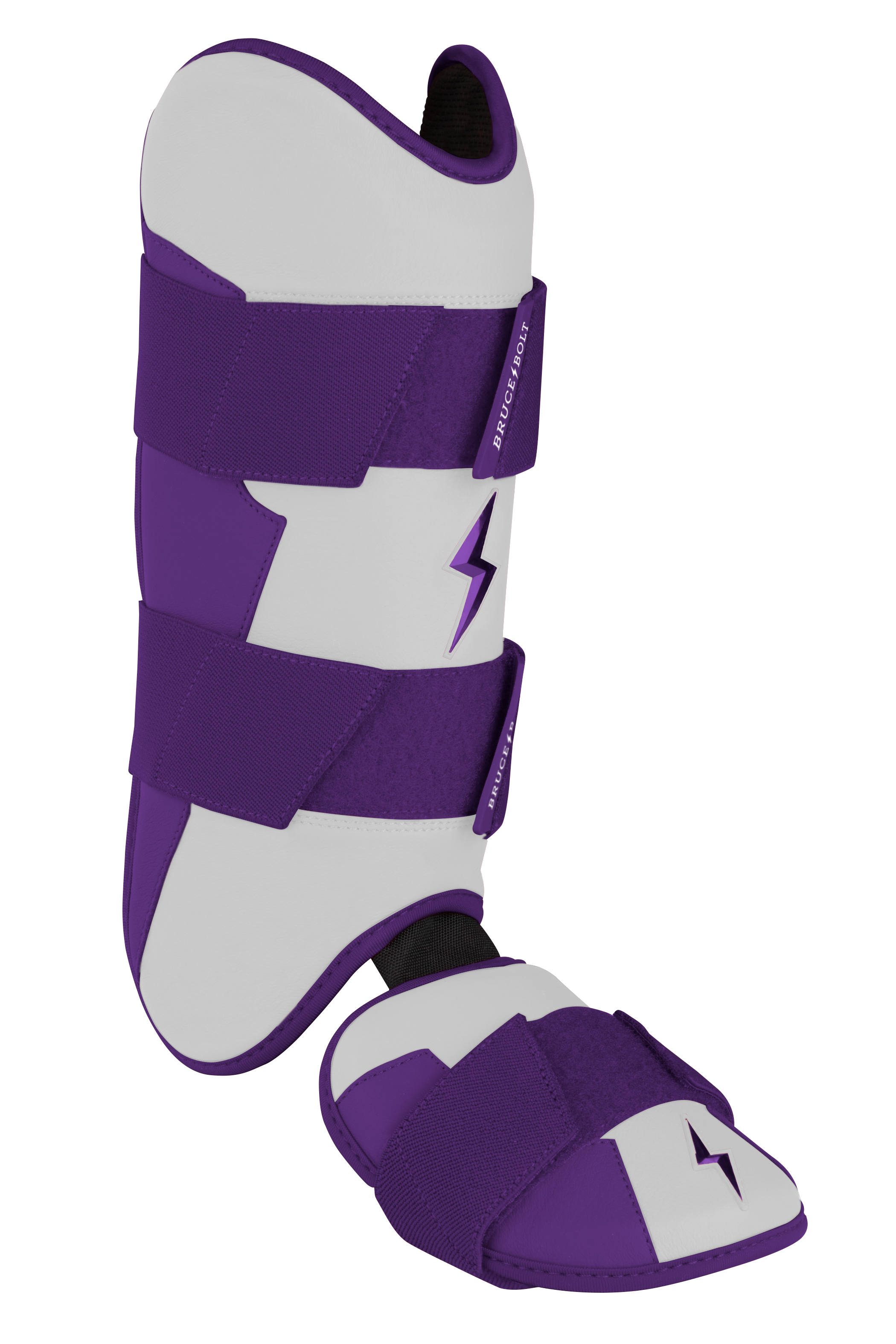 Bruce Bolt Premium Pro Baseball Leg Guard - Purple Sharkskin Protection