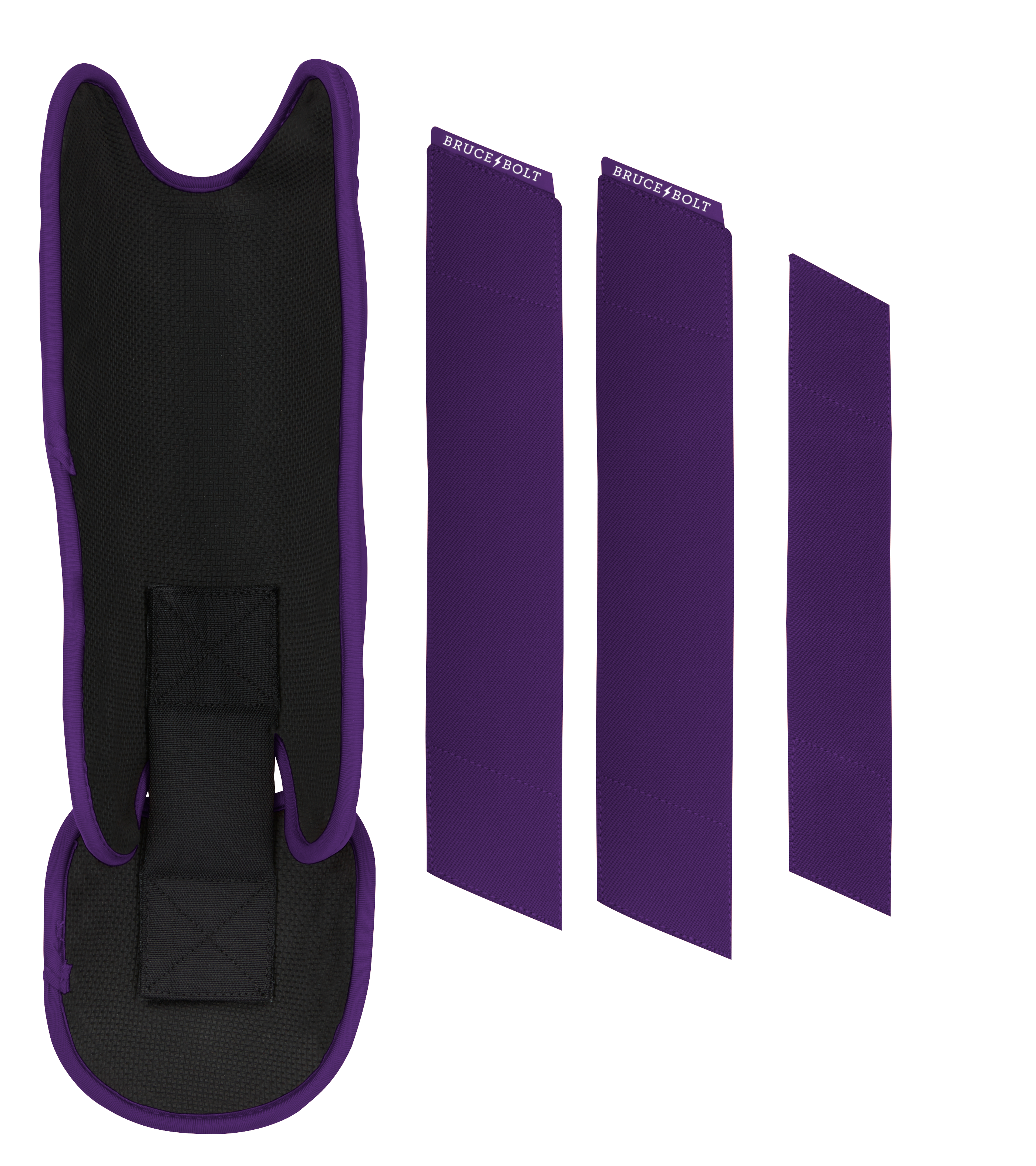 Bruce Bolt Premium Pro Baseball Leg Guard - Purple Sharkskin Protection