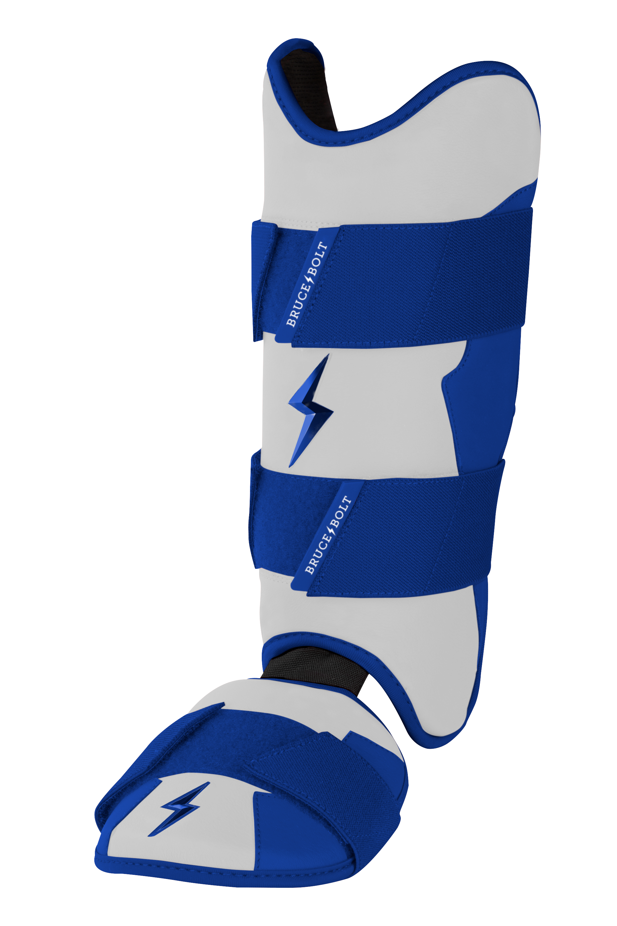 Bruce Bolt Chrome Series Baseball Leg Guard - Royal Ambidextrous