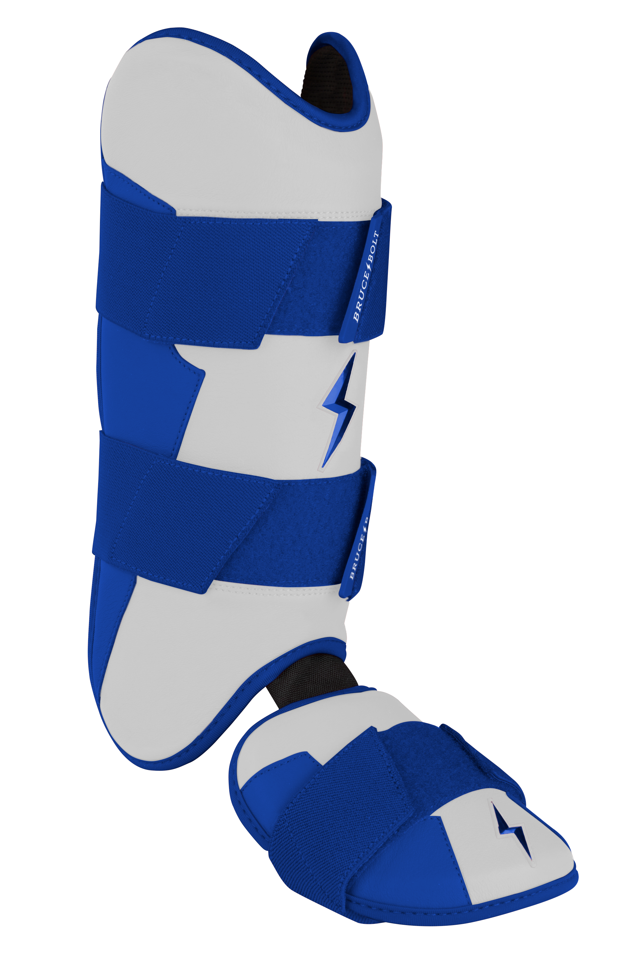 Bruce Bolt Chrome Series Baseball Leg Guard - Royal Ambidextrous