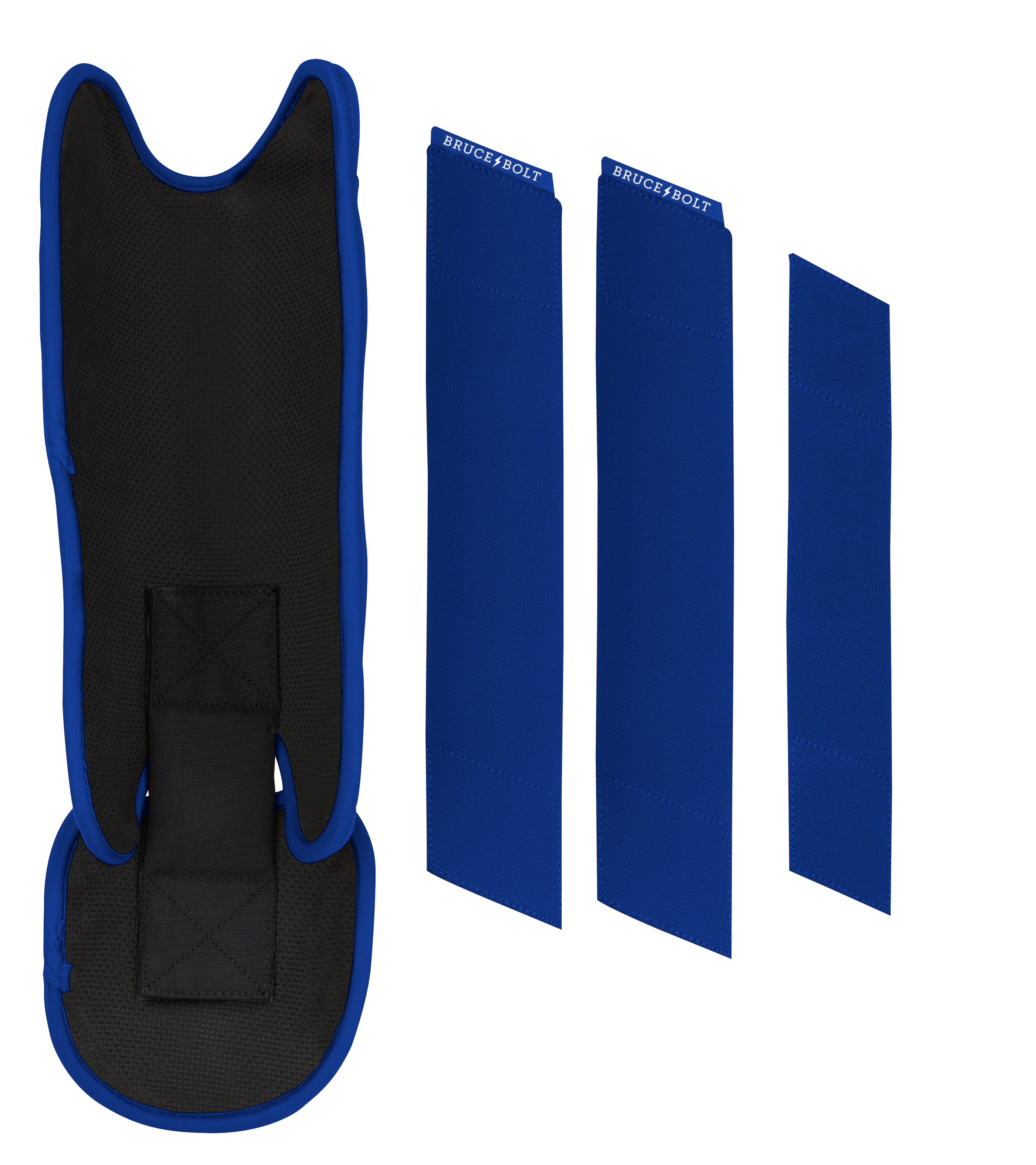 Bruce Bolt Chrome Series Baseball Leg Guard - Royal Ambidextrous