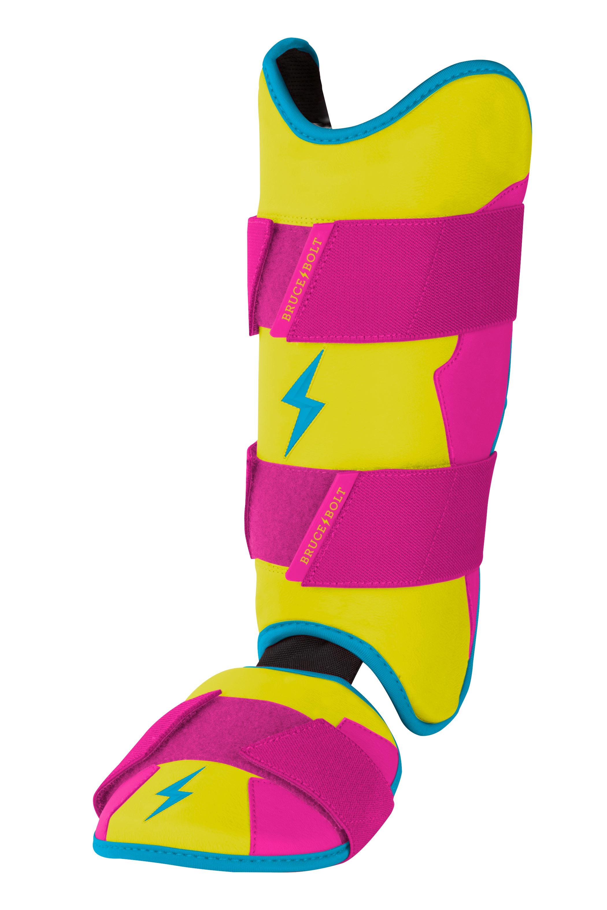 Bruce Lockyear Shell Bruce Bolt Premium Pro Leg Guard - Caribbean Yellow, Moldable Shell ...