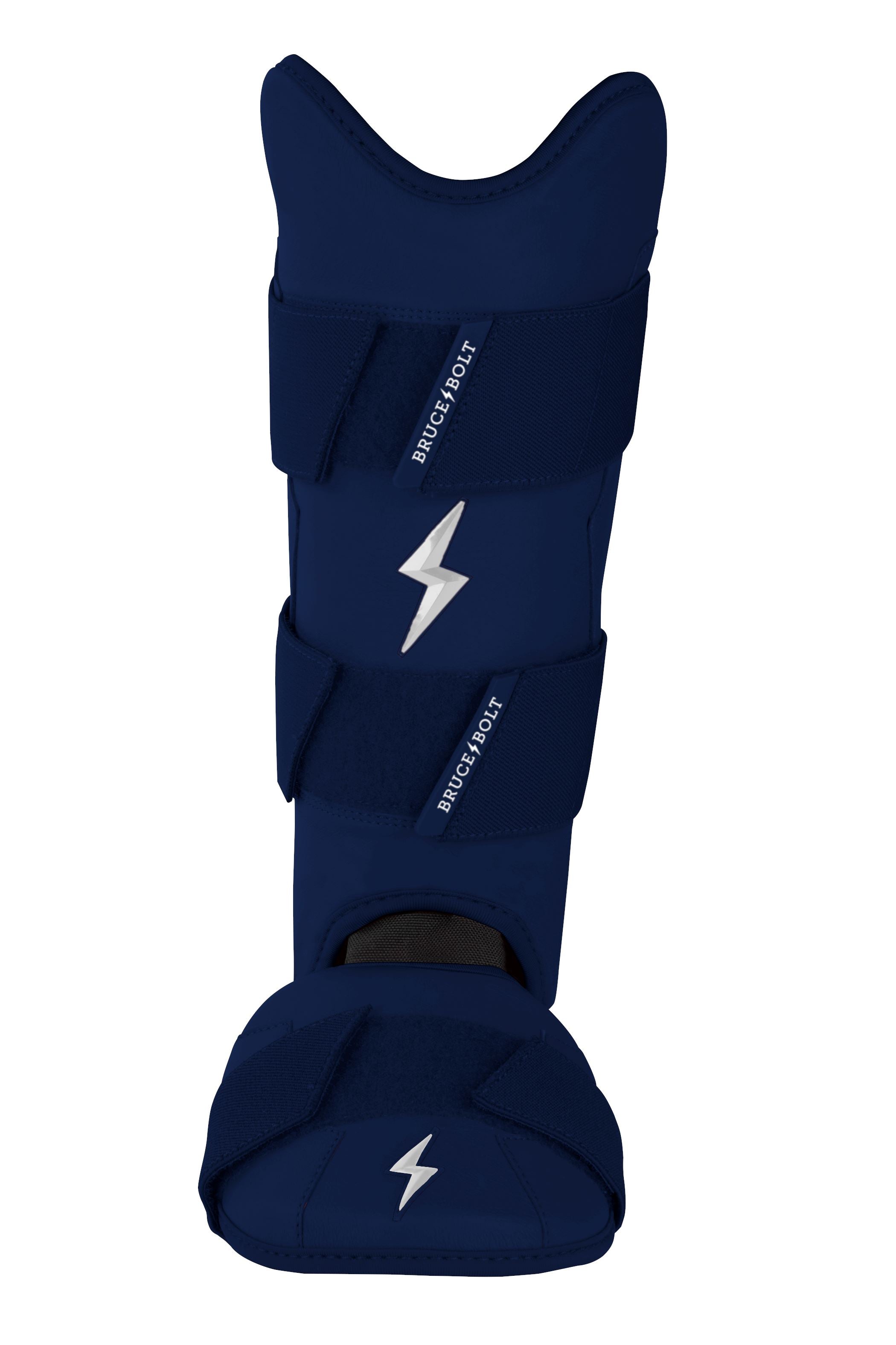 Bruce Bolt Baseball Leg Guard - Navy, Moldable Shell with Sharkskin Grip