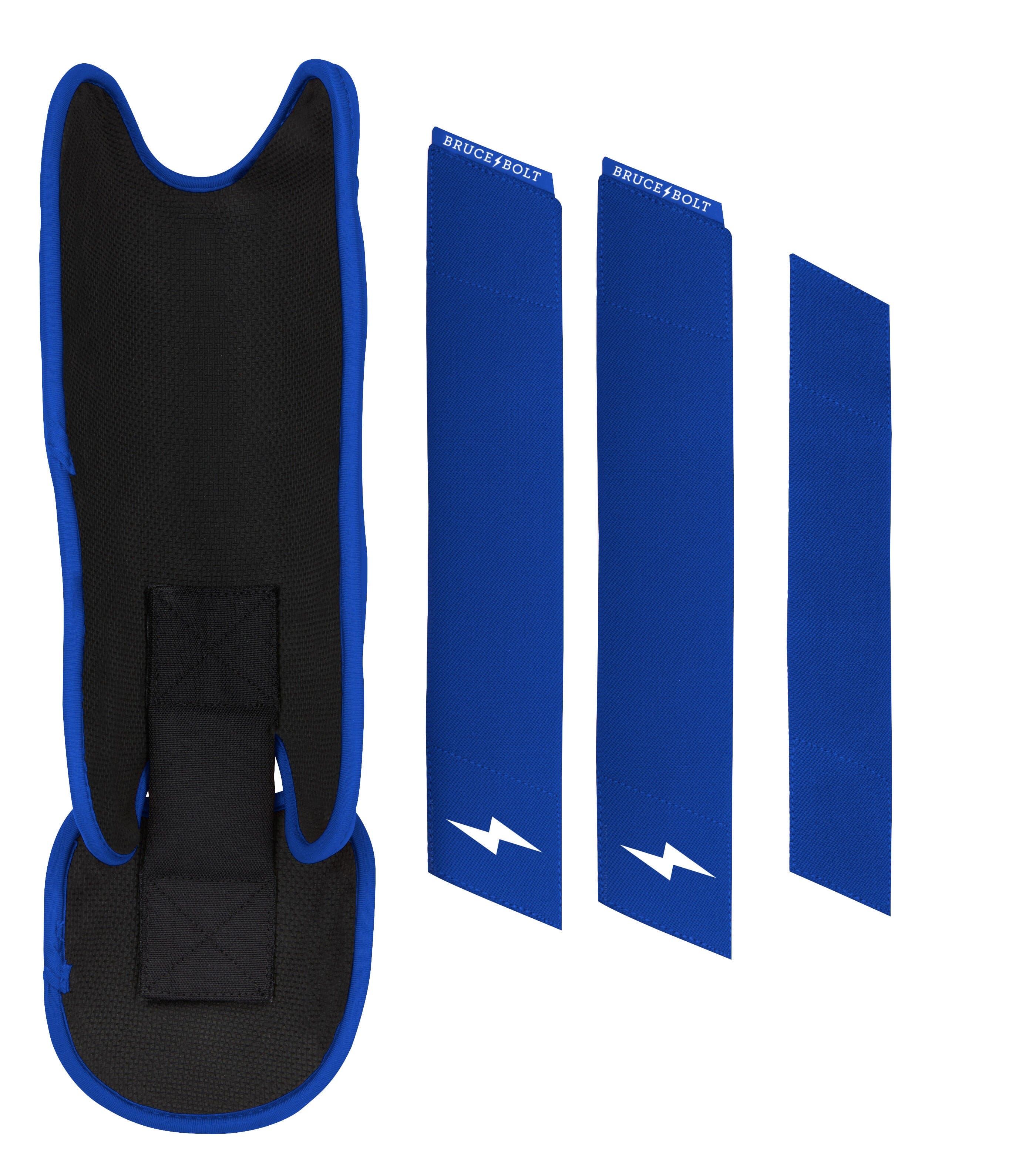 Bruce Bolt Premium Pro Leg & Ankle Guard - Royal, Moldable Shell