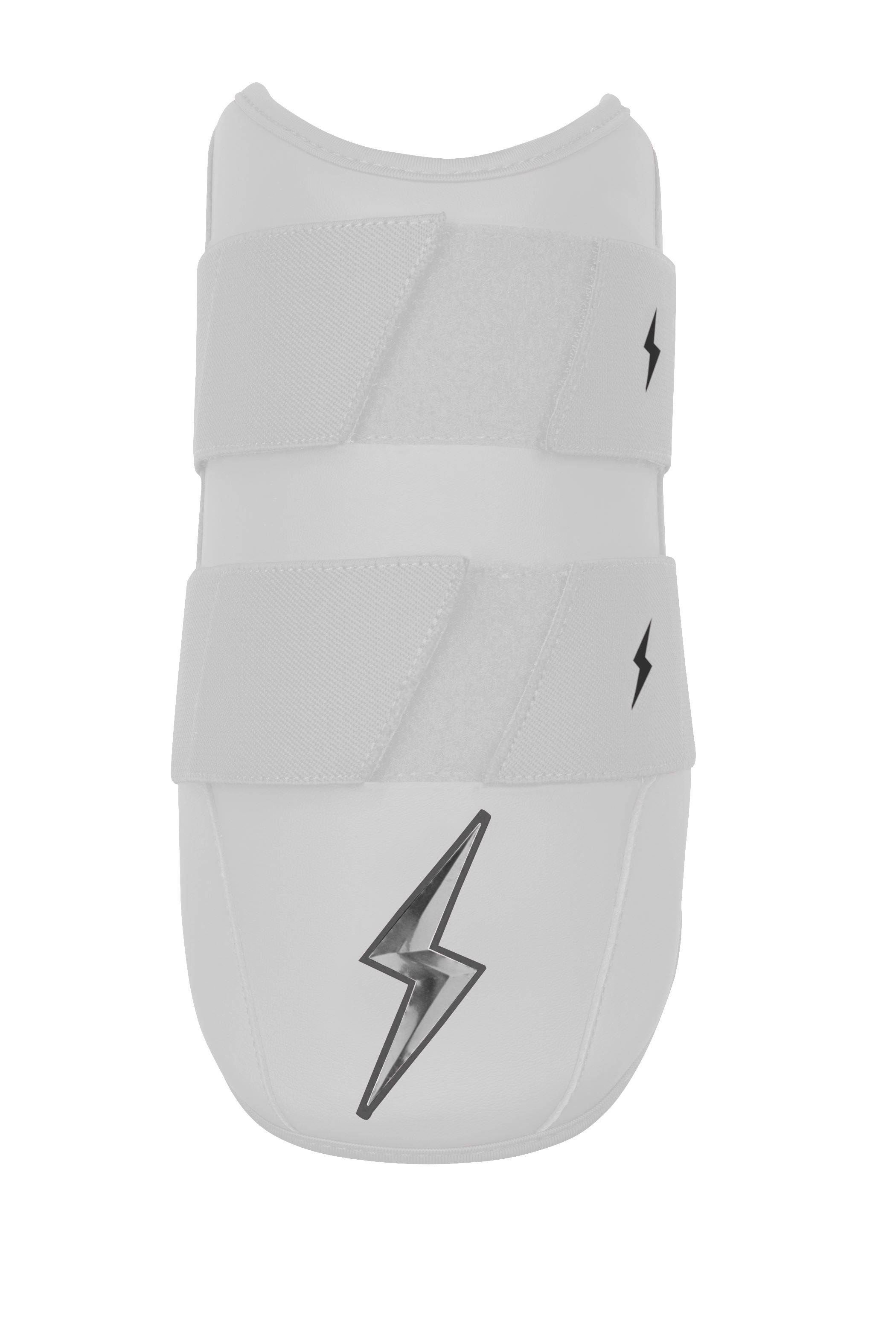 Bruce Bolt Pro 9" Baseball Elbow Guard - Chrome White, Moldable Shell
