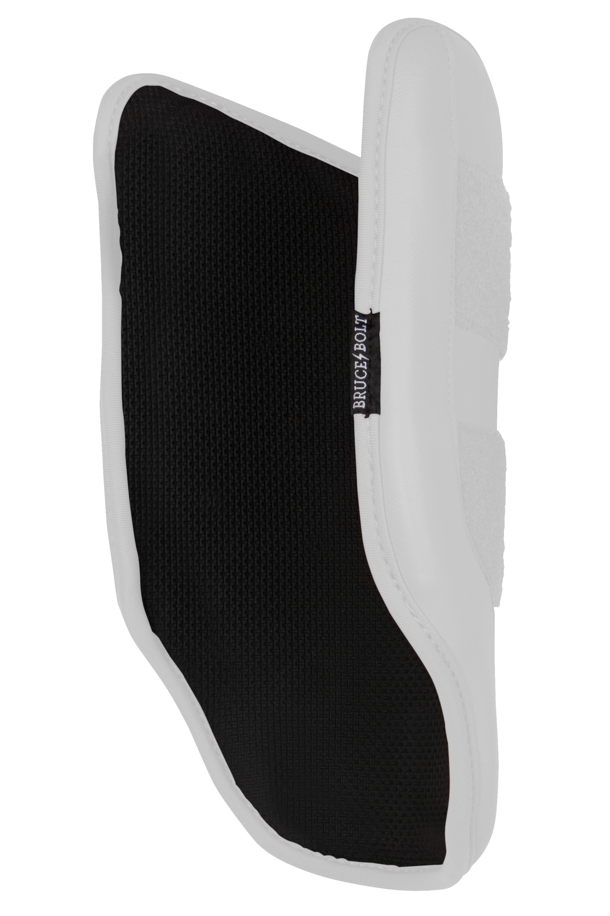 Bruce Bolt Pro 9" Baseball Elbow Guard - Chrome White, Moldable Shell