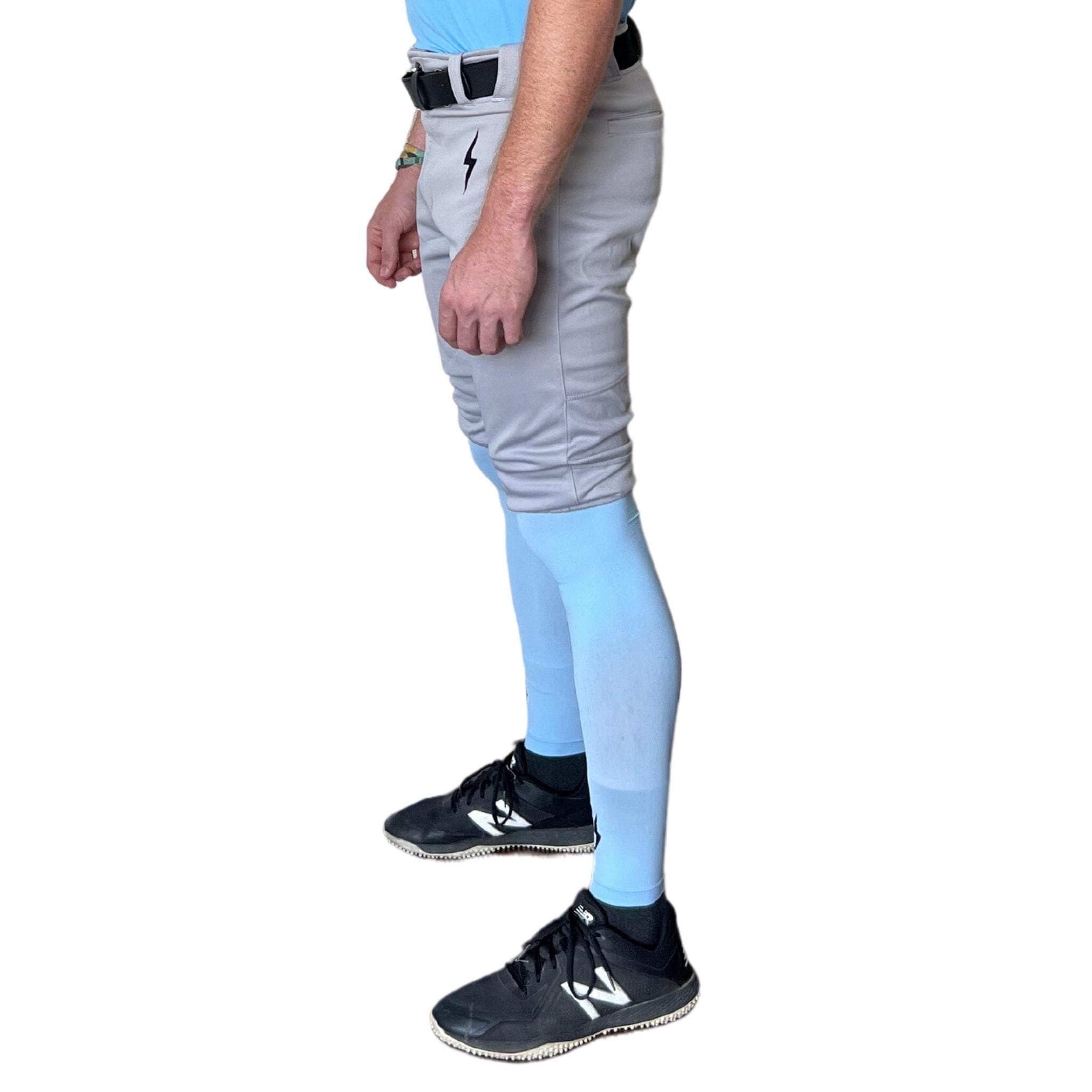 Bruce Bolt Pro Baseball Shorts - Grey, Above-Knee, Breathable Mesh