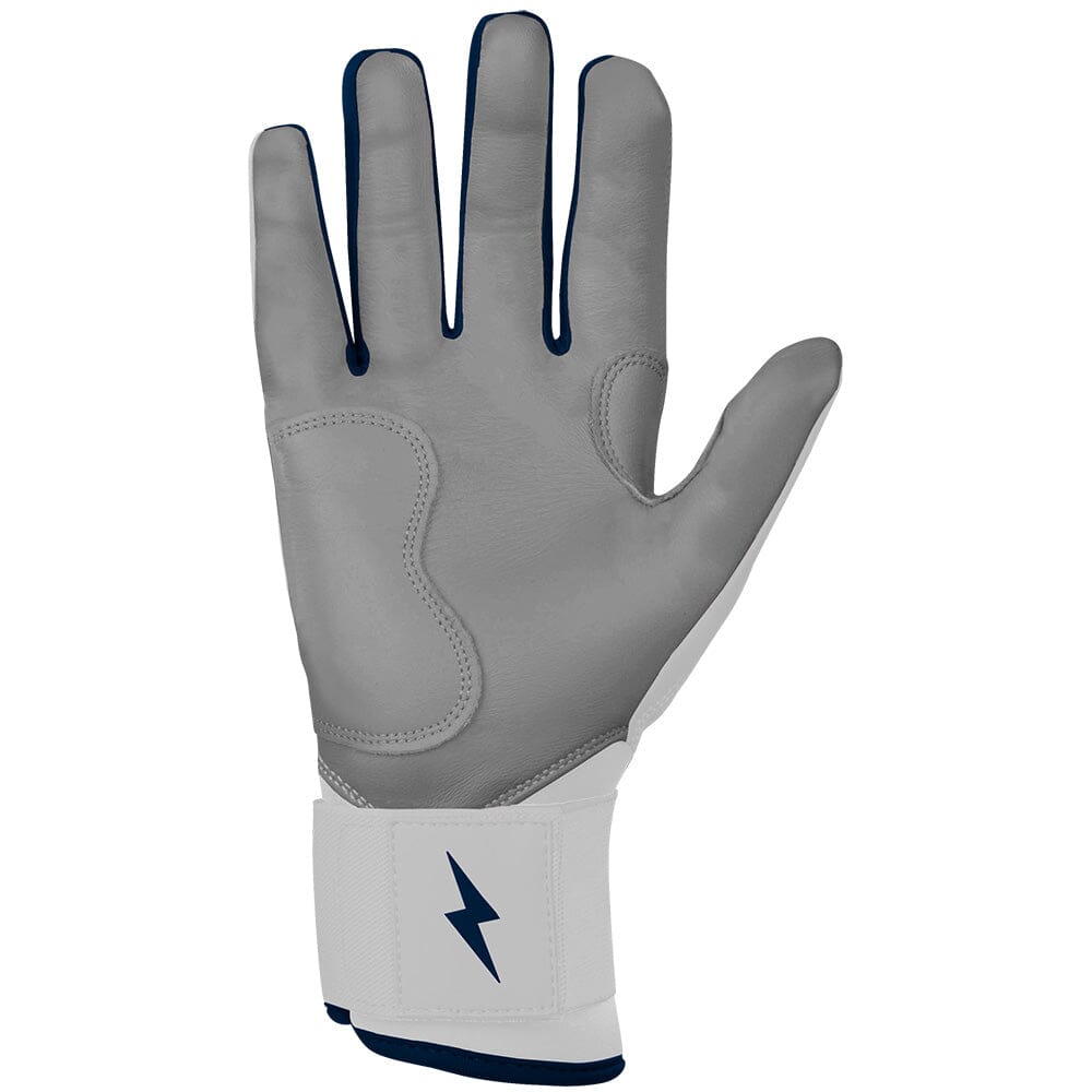 Bruce Bolt Premium Pro Chrome Long Cuff Batting Gloves - Navy