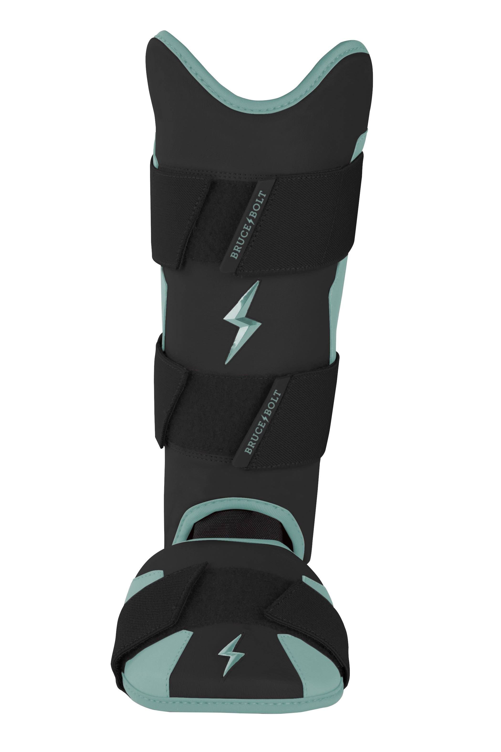 Bruce Bolt Premium Pro Baseball Leg Guards - Moldable Shell, Black