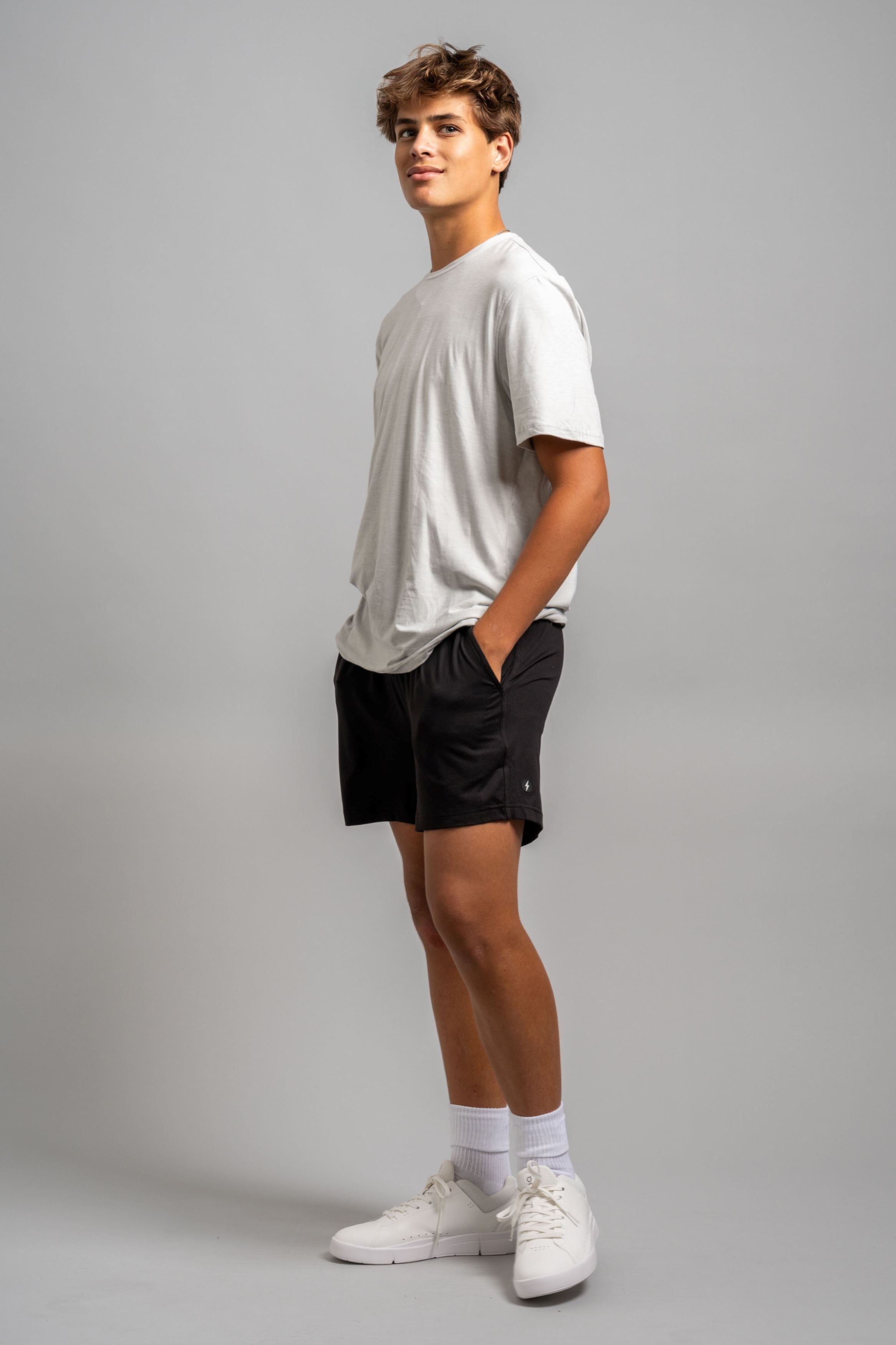 BRUCE BOLT SuperSoft 6" Athletic Shorts - Black Comfort & Durability