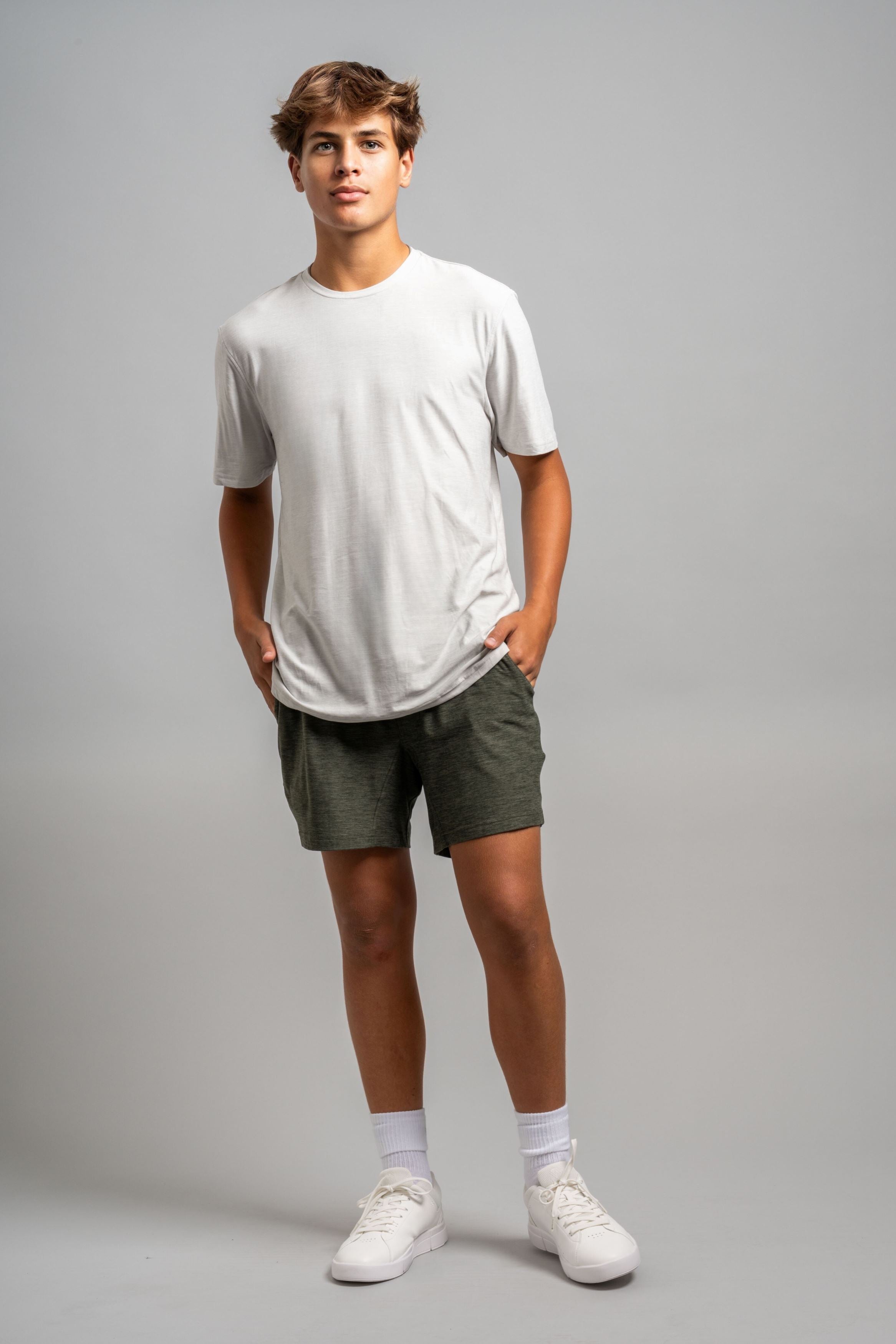 BRUCE BOLT SuperSoft 6" Athletic Shorts - Olive Stretchy Comfort