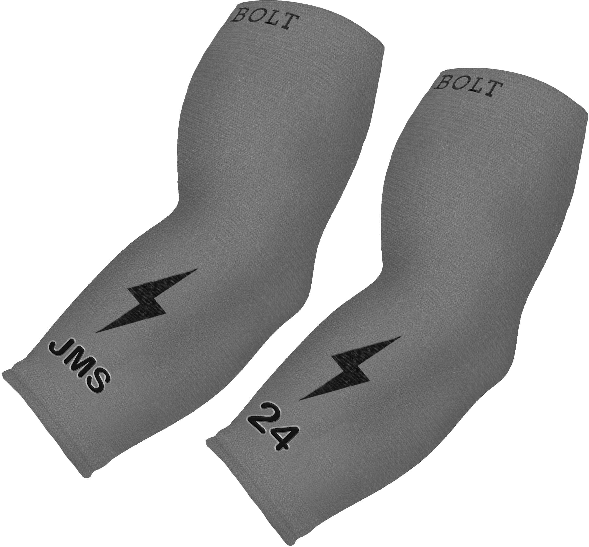 Bruce Bolt 3/4 Arm Sleeve - Personalized Grey Compression Sleeve