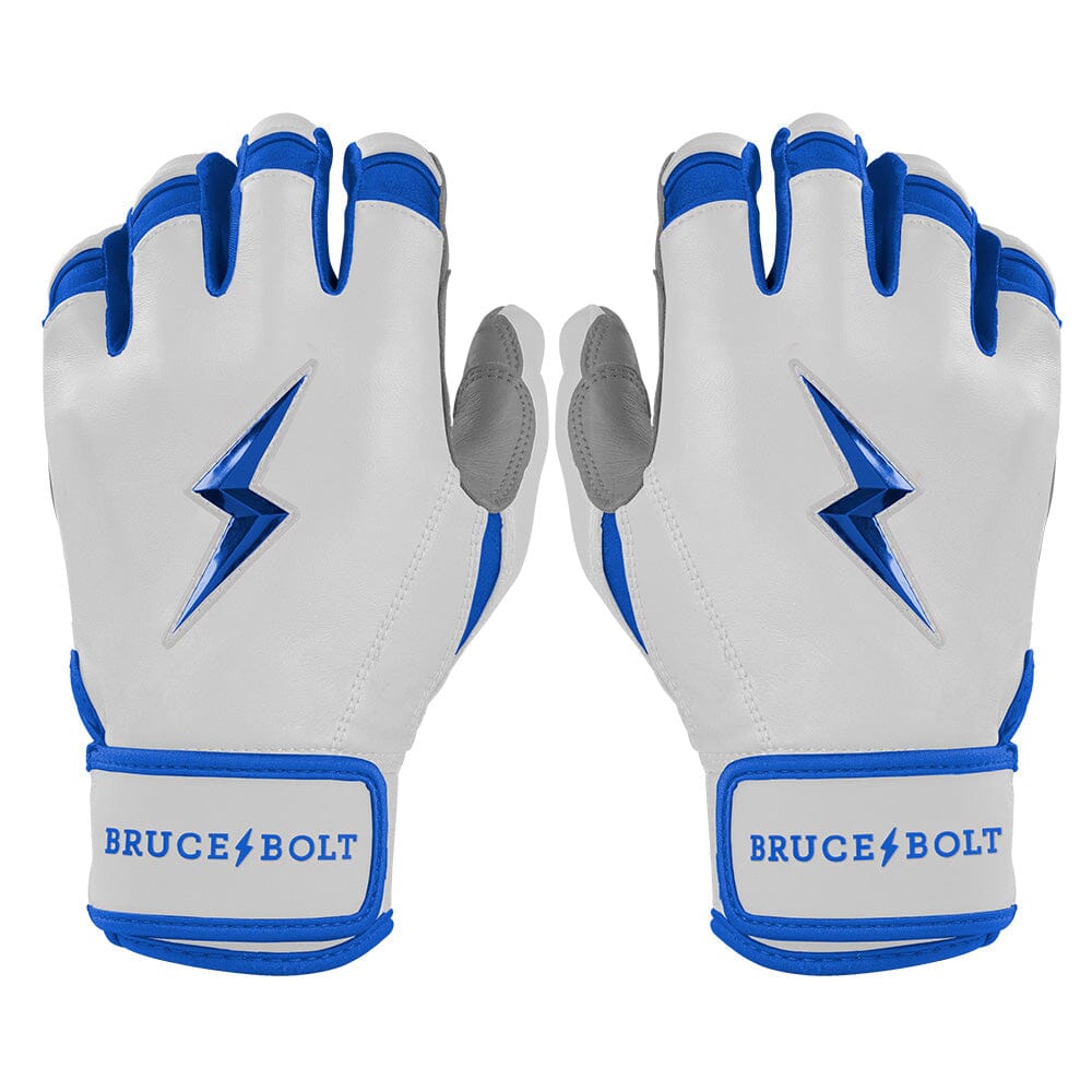 Premium Pro Chrome Series Royal Short Cuff Batting Gloves