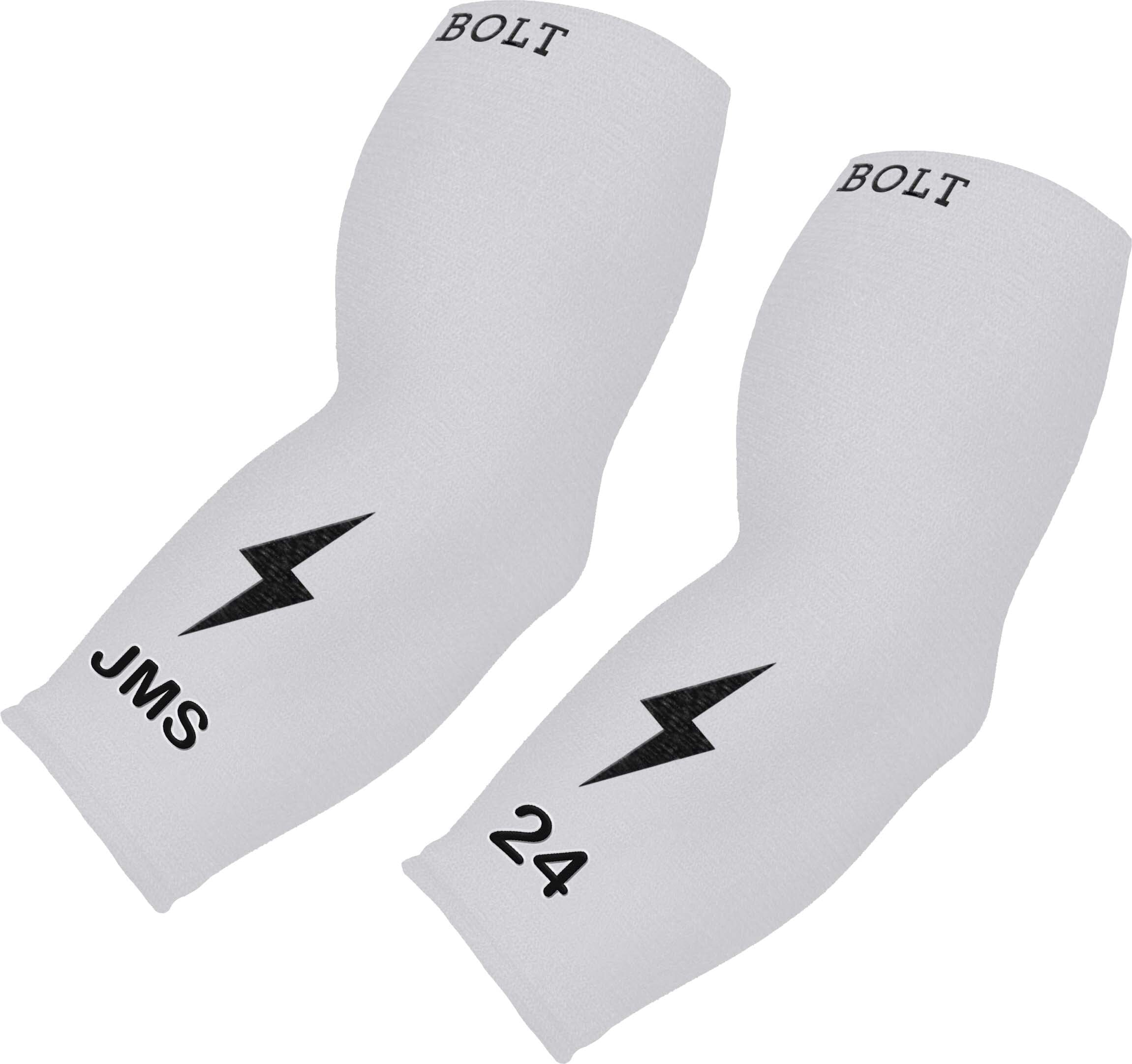 Bruce Bolt 3/4 Compression Arm Sleeve - White, Personalized Fit