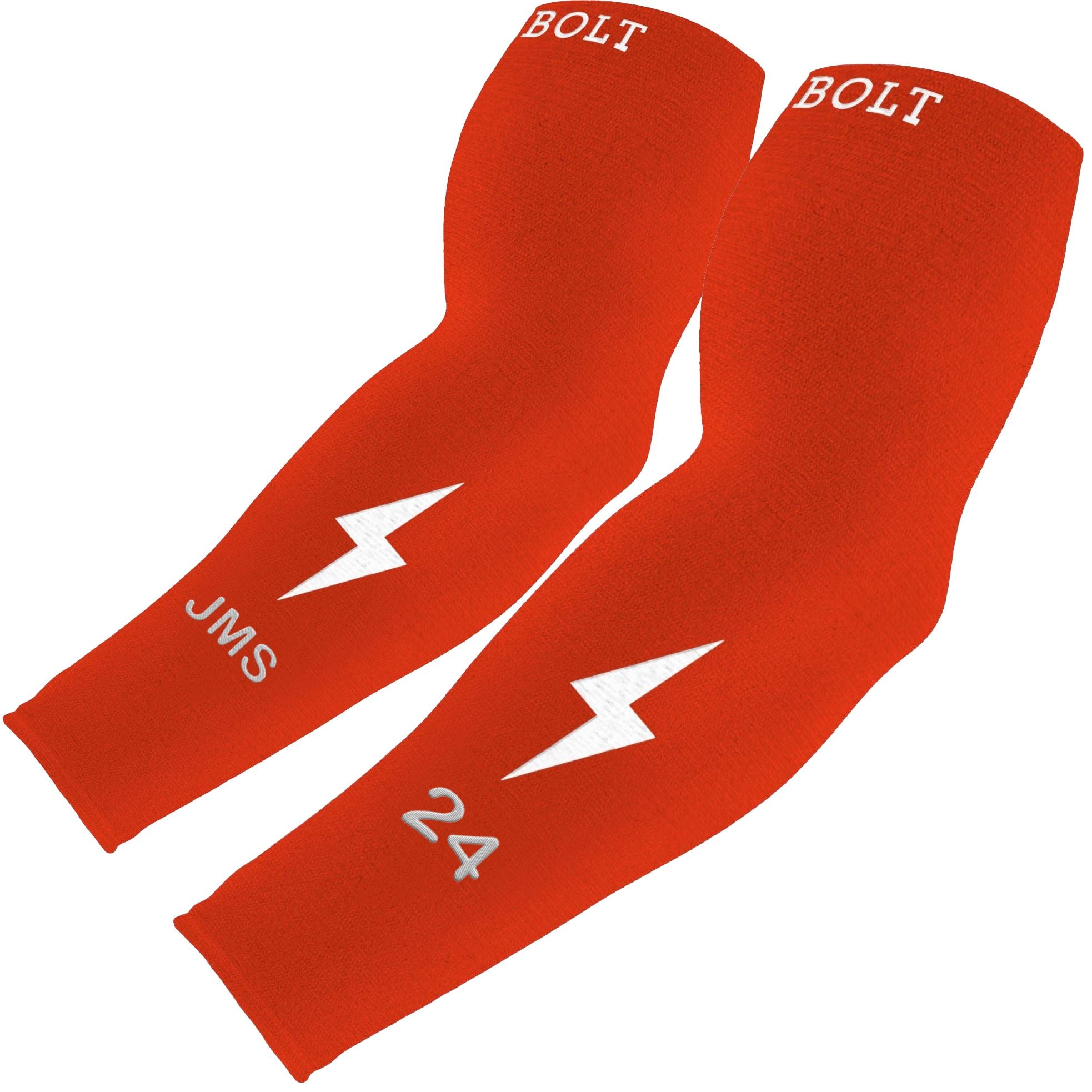 Bruce Bolt Compression Arm Sleeve - Personalized Caliente Red