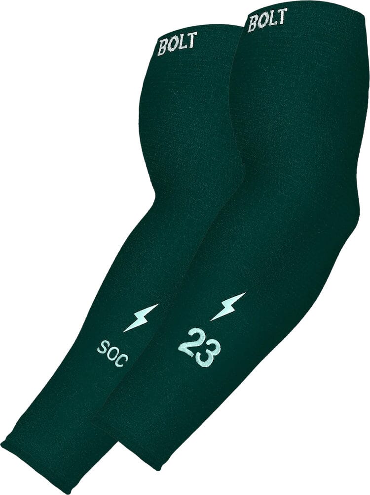 Bruce Bolt Compression Arm Sleeve - Green, Personalized Fit for Baseball & Recovery