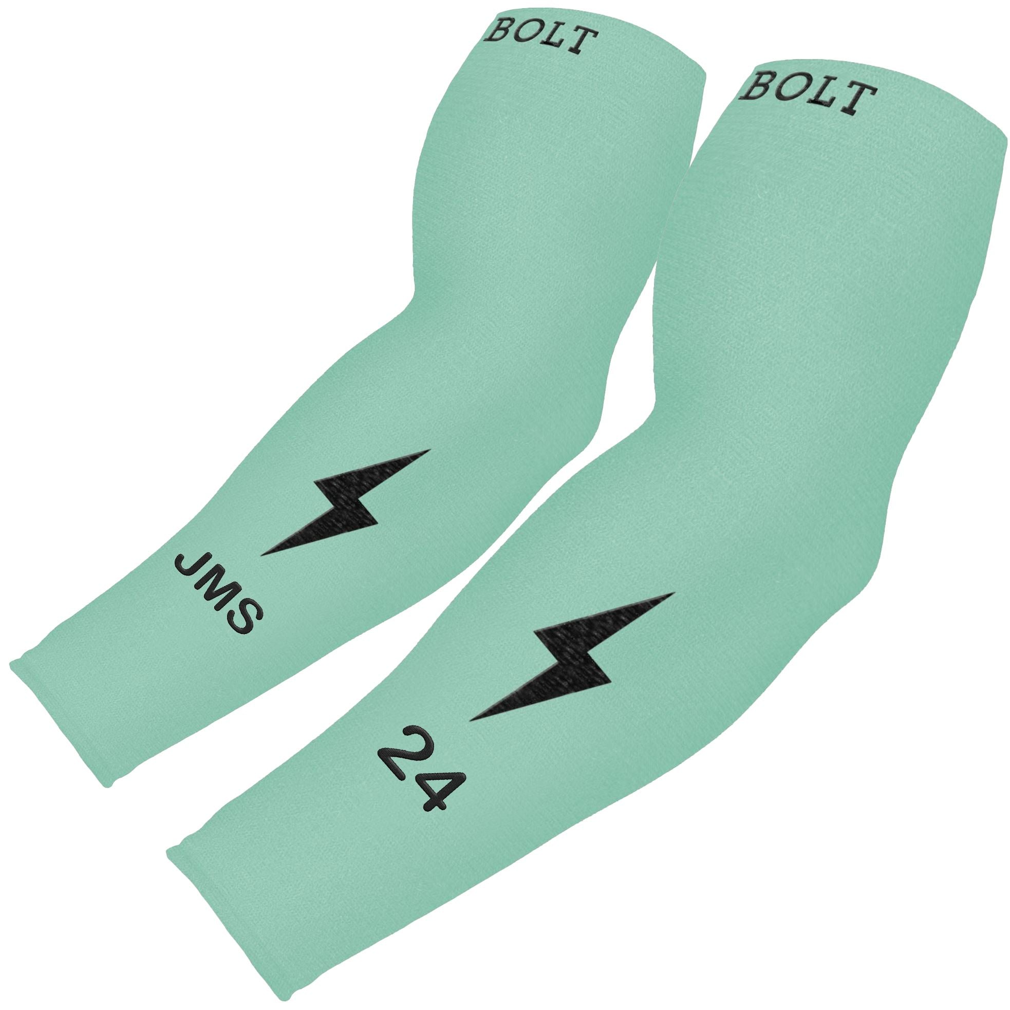 Bruce Bolt Compression Arm Sleeve - Personalized Mint for Sports & Recovery