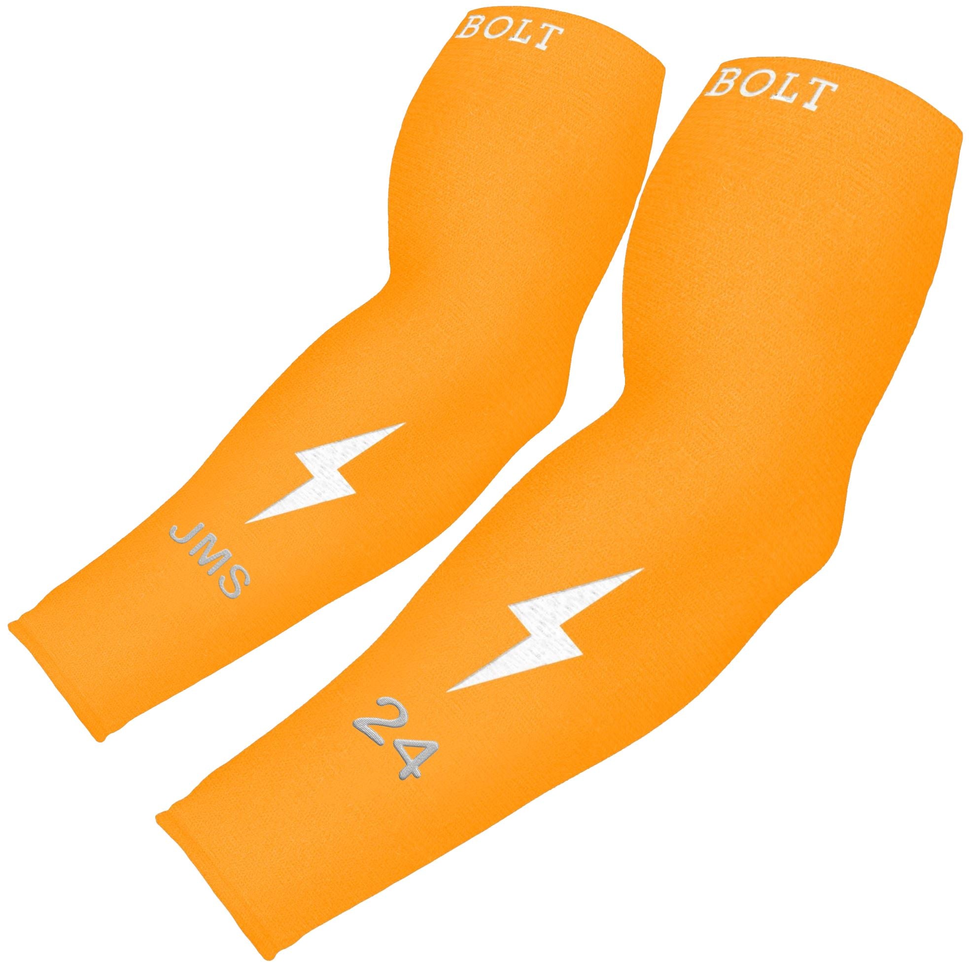 Bruce Bolt Neon Orange Compression Arm Sleeve - Personalized Fit