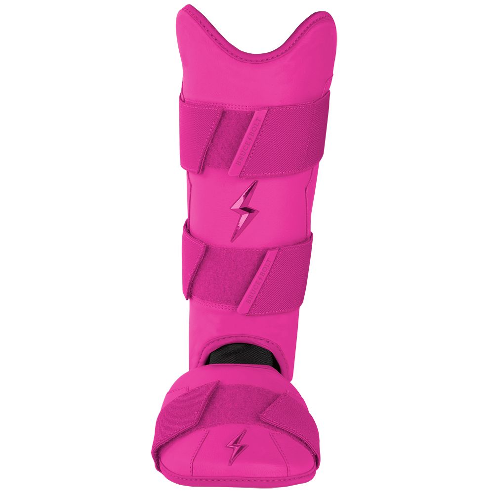 Bruce Bolt Premium Pro Leg Guard - Ambidextrous, Clark Pink