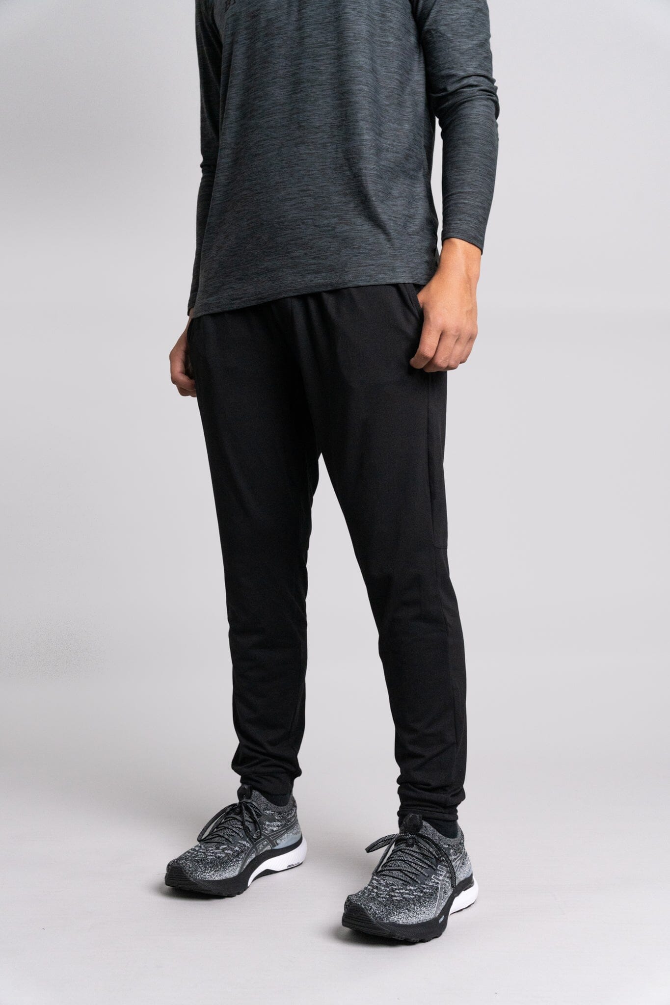 SuperSoft Black Joggers for Men - Breathable & Stretchy Athletic Pants