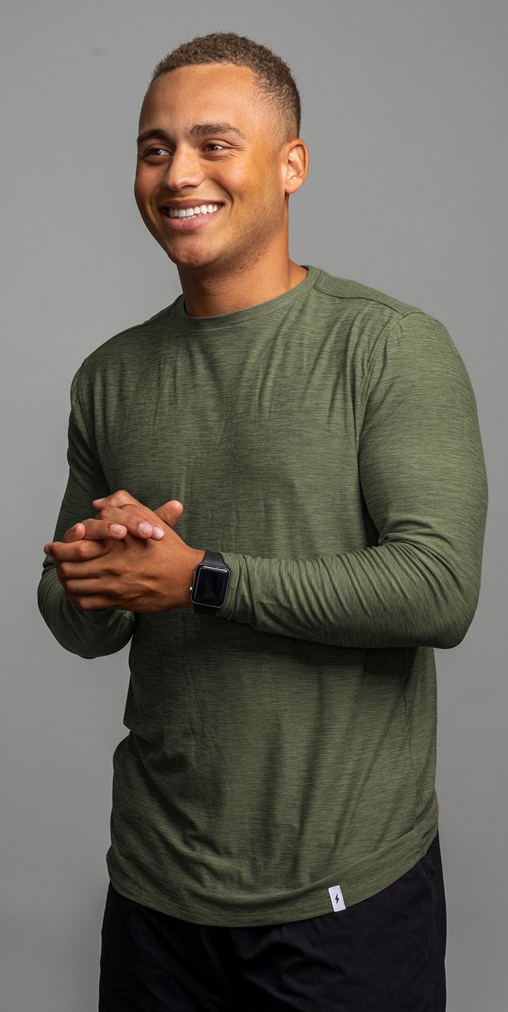 Bruce Bolt SuperSoft Olive Long Sleeve T-Shirt for Athleisure