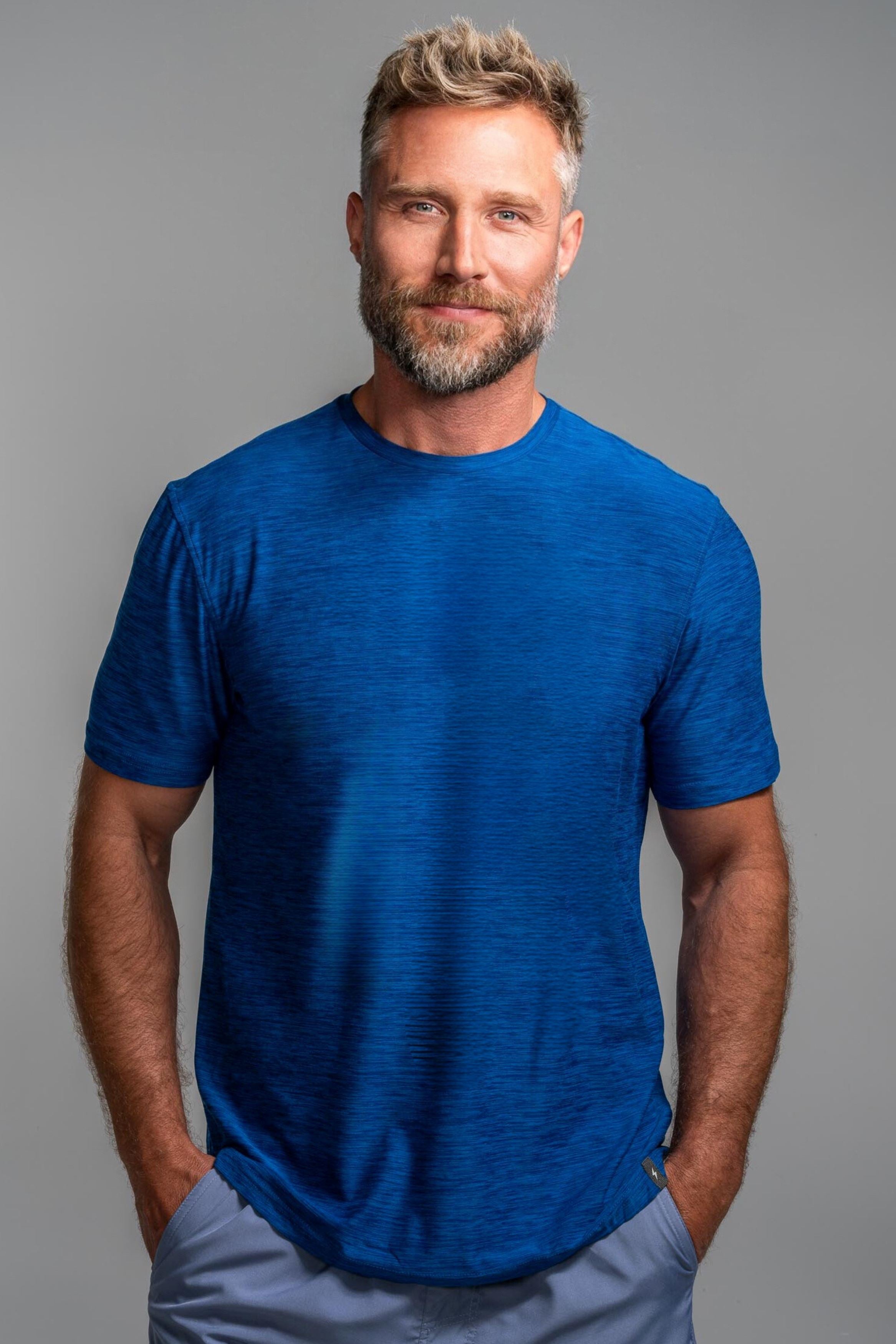 Bruce Bolt SuperSoft Performance T-Shirt - Breathable Blue Athletic Tee