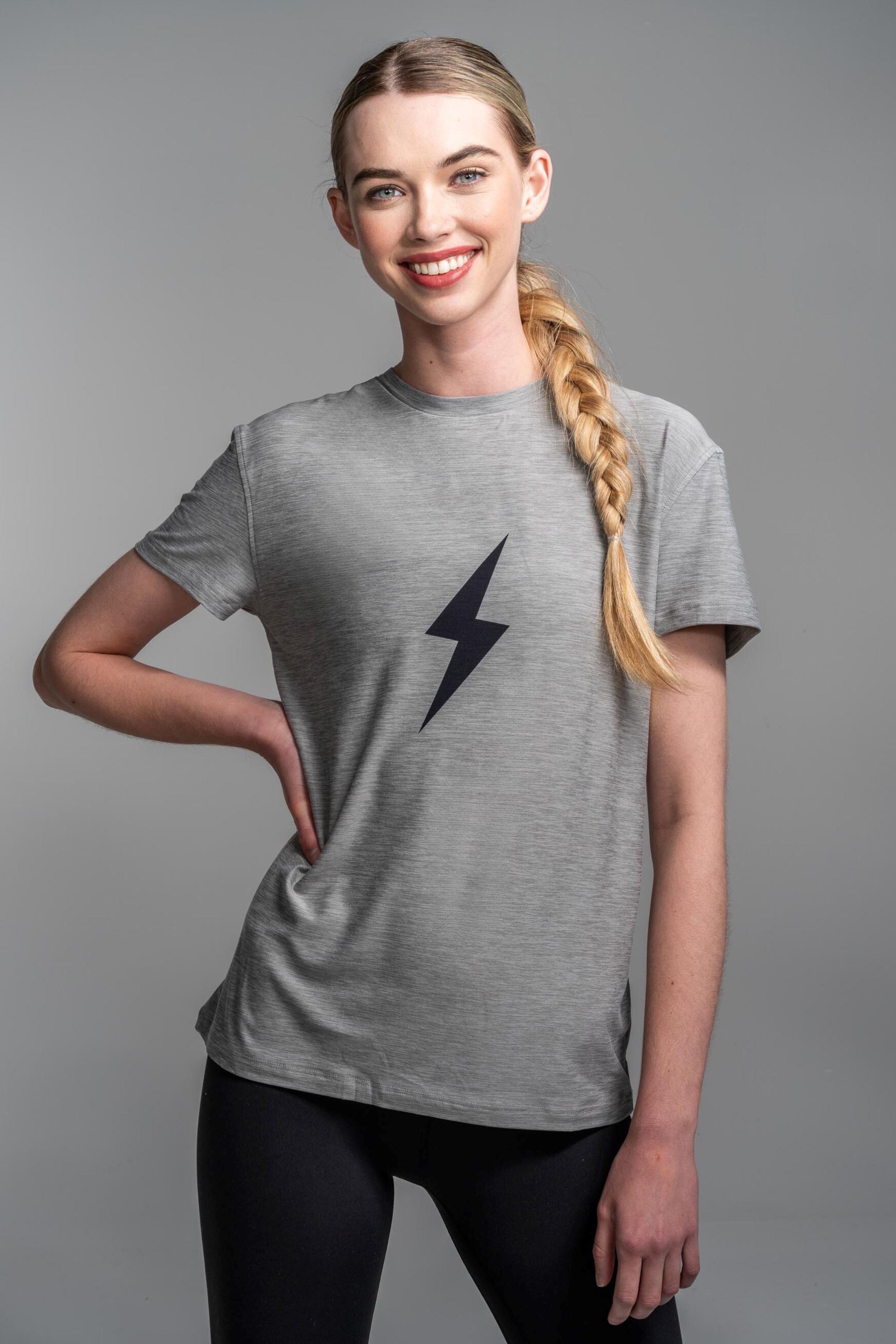 Women's SuperSoft BOLT Graphic T-Shirt | Grey Casual Tee