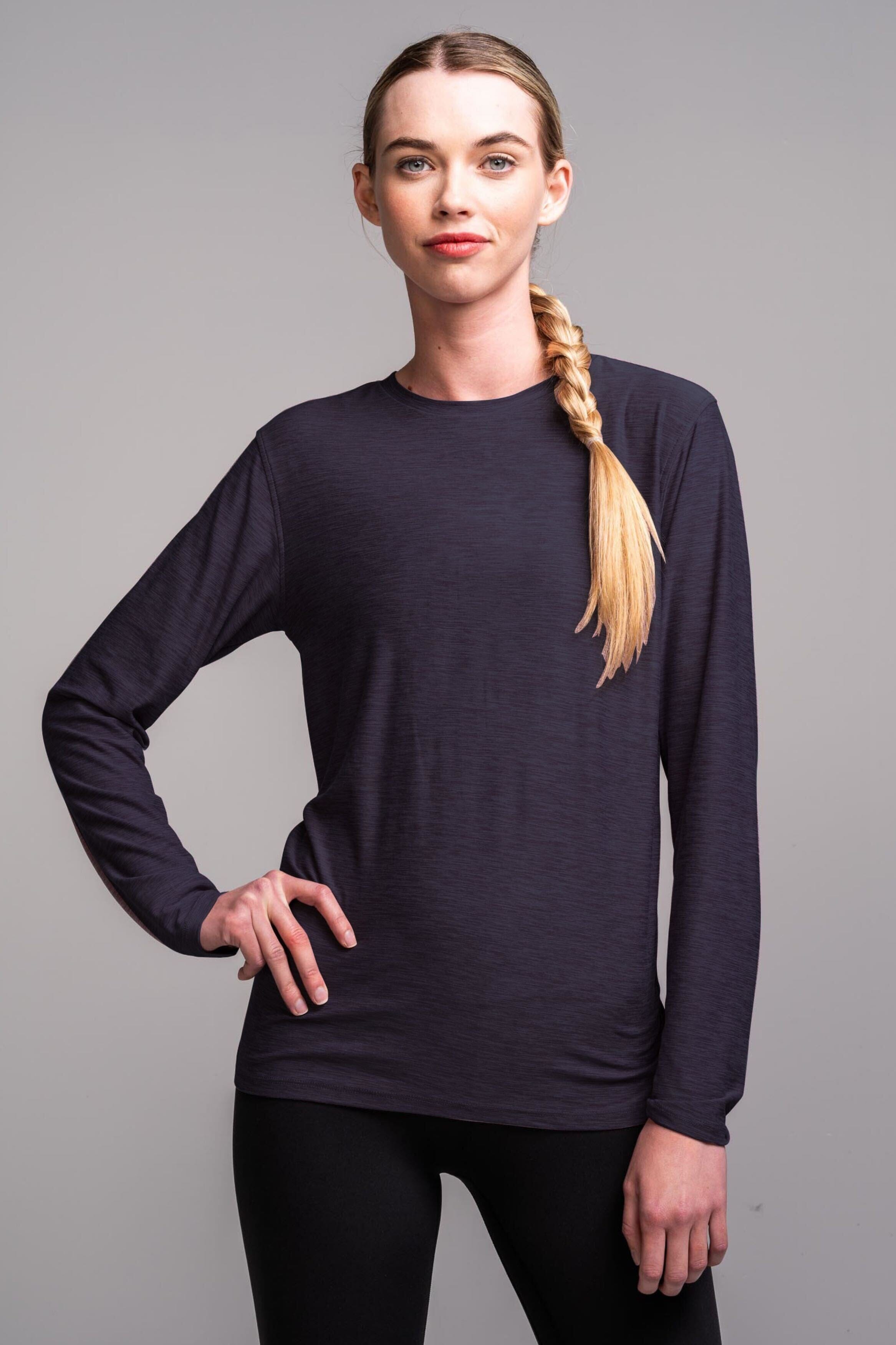 Women's SuperSoft Long Sleeve T-Shirt | Charcoal | Breathable & Stretchy