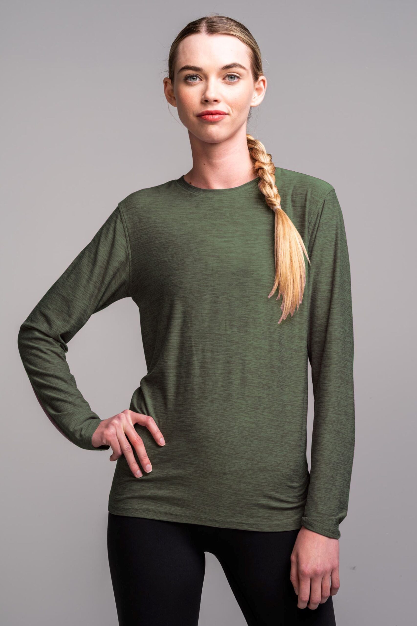 Women's SuperSoft Long Sleeve T-Shirt | Breathable & Stretchy Olive Top