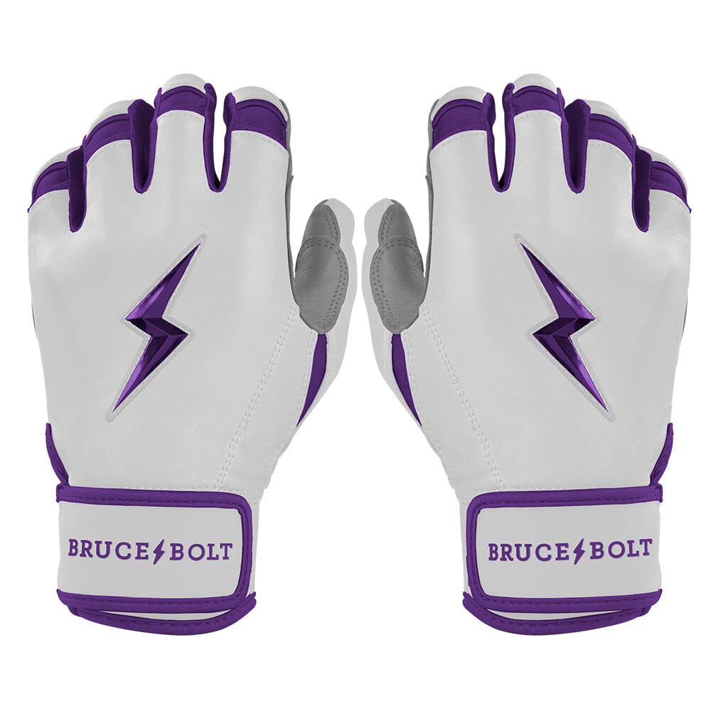 Premium Pro Chrome Series Purple Batting Gloves – Cabretta Leather