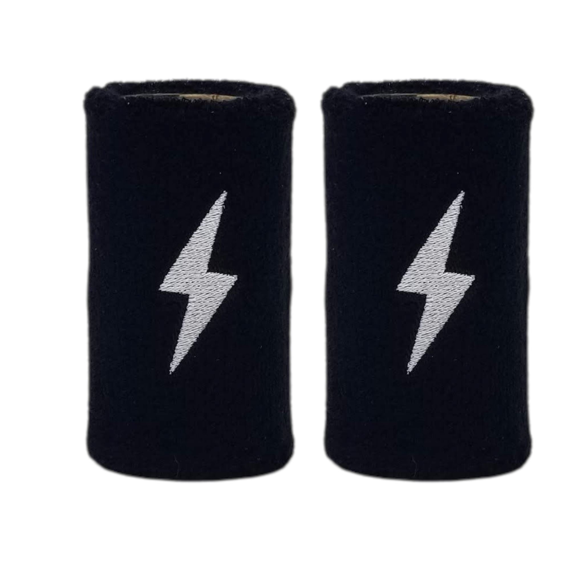 BRUCE BOLT Black Terry Cloth Wristbands for Baseball & Sports
