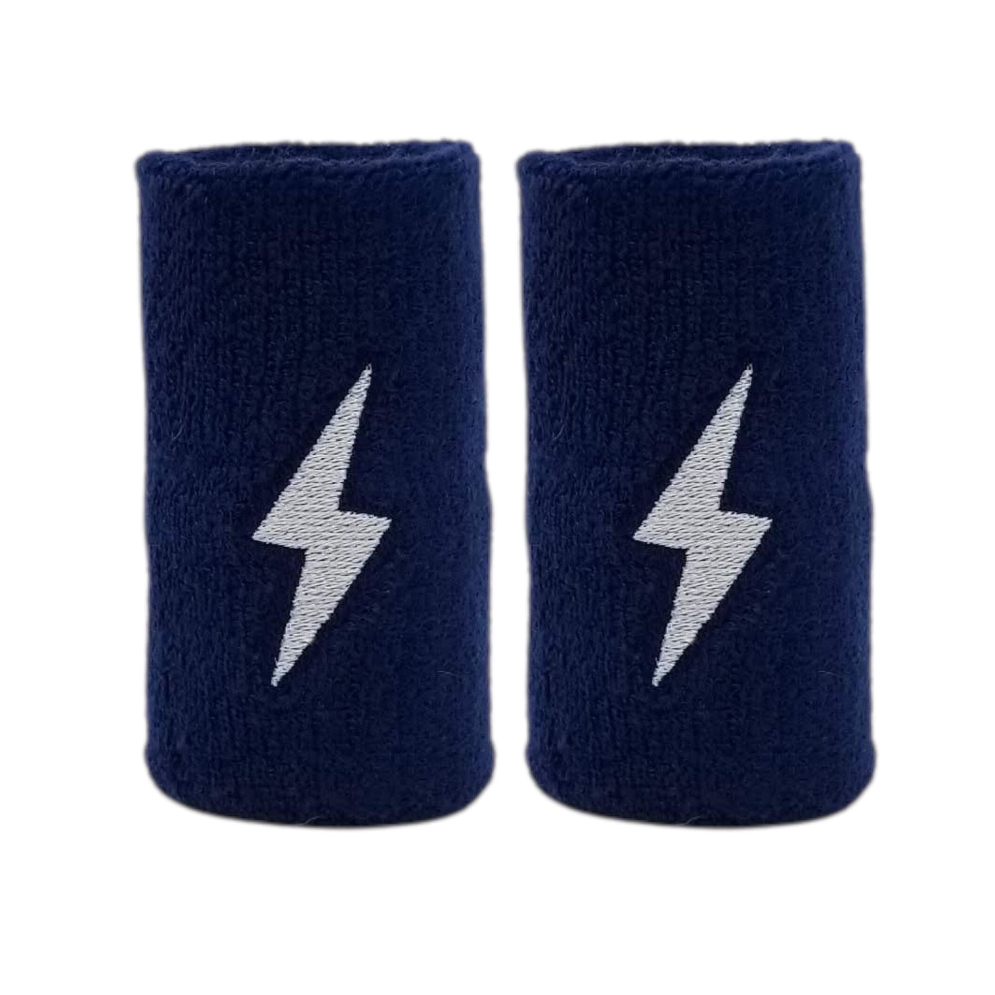 Bruce Bolt Navy Baseball Wristbands – Sweat Absorbent Terry Cloth