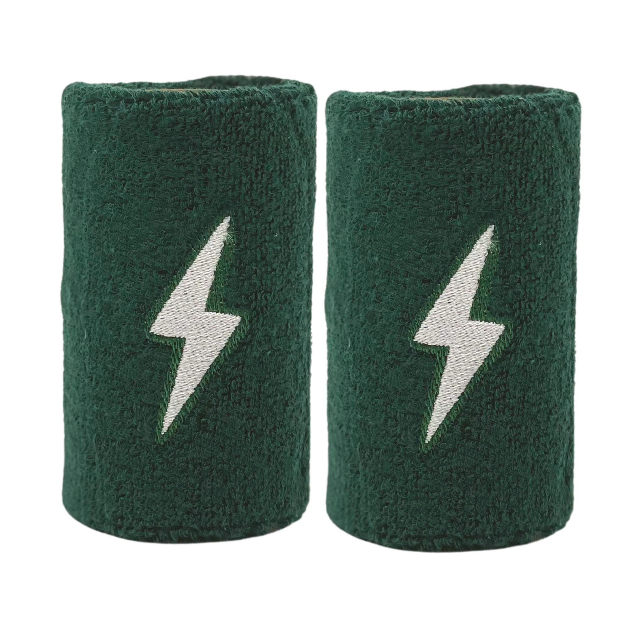 BRUCE BOLT Pro Wristbands for Baseball - Absorbent Terry Cloth Green