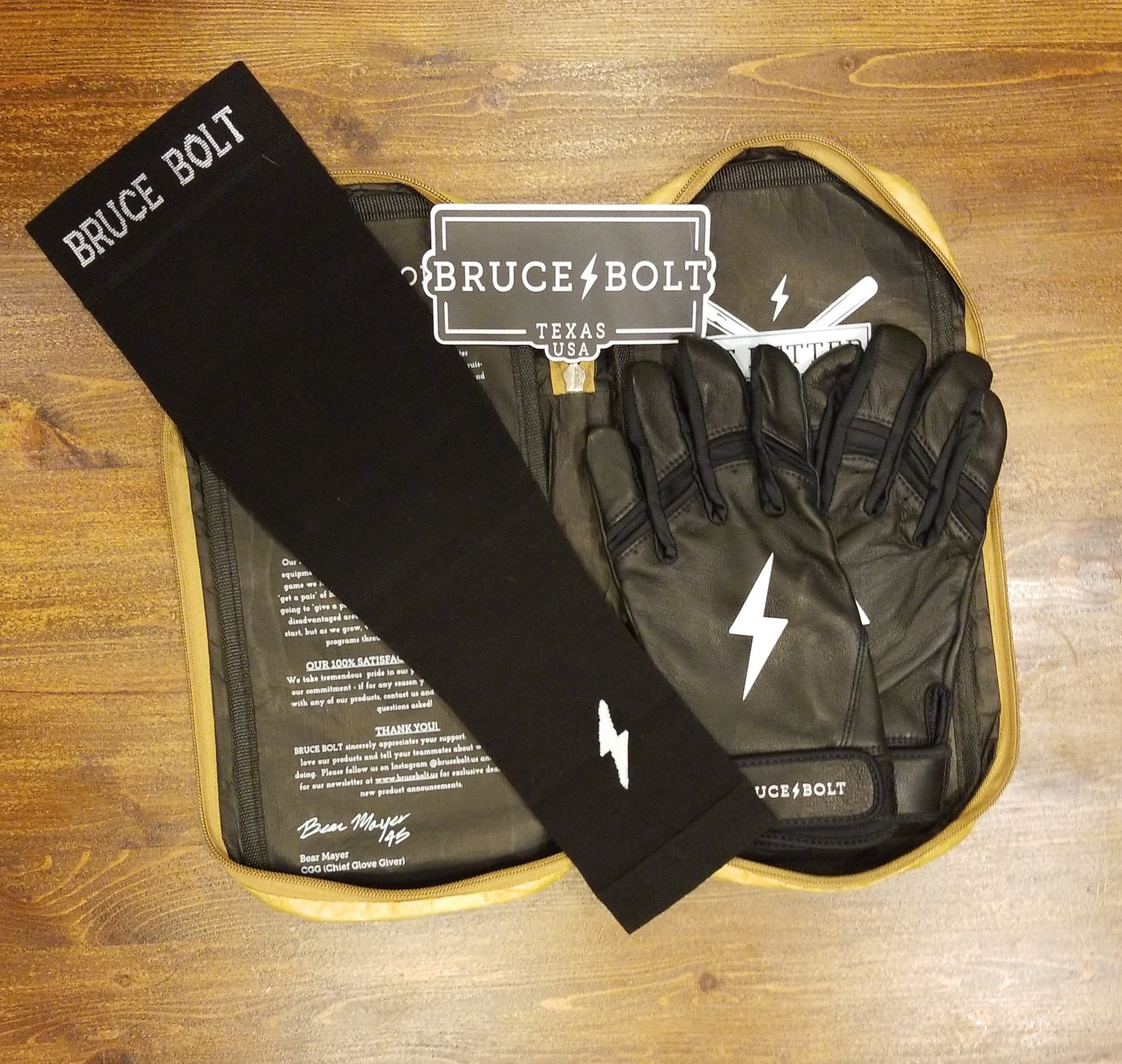Bruce Bolt Compression Arm Sleeve for Baseball - Black