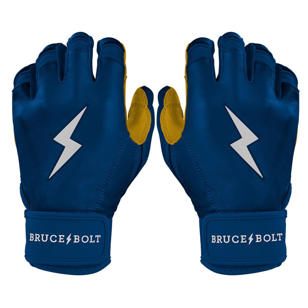Premium Pro Navy Short Cuff Batting Gloves – Cabretta Leather