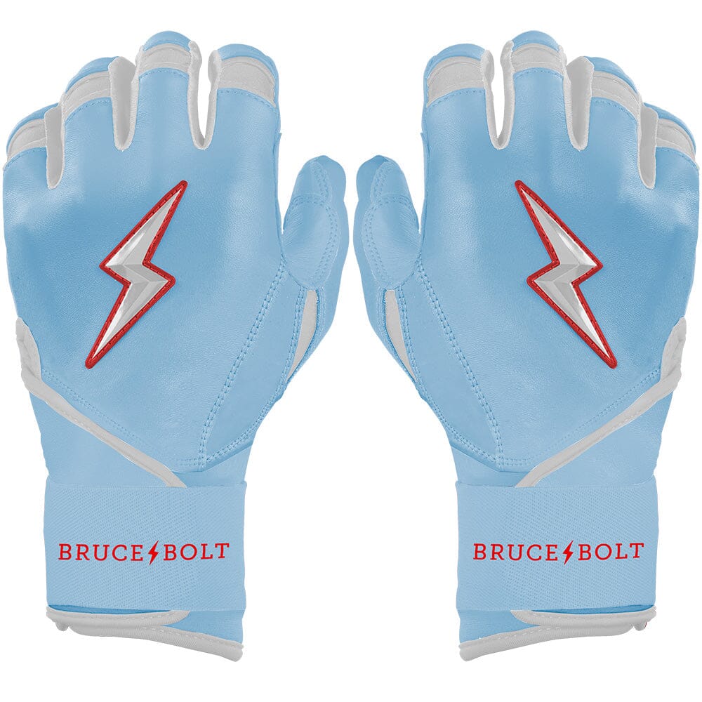 Bruce Bolt HAPP Series Long Cuff Batting Gloves - Baby Blue