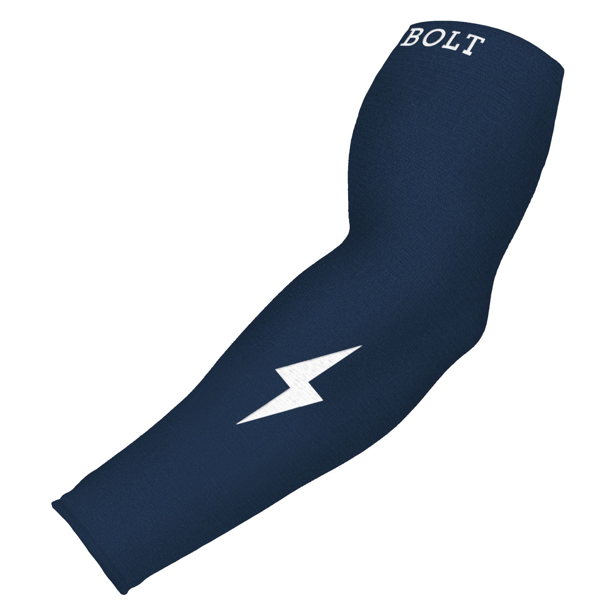 Bruce Bolt Compression Arm Sleeve for Baseball - Navy Blue